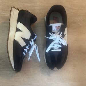New Balance Black and White Retro Running Shoes